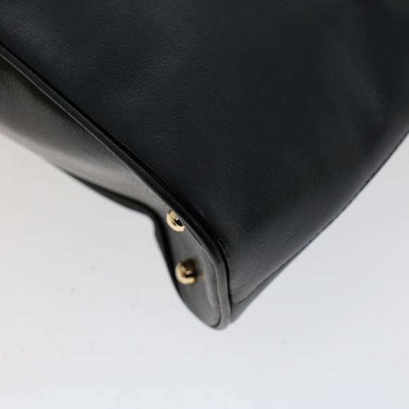 GUCCI Bamboo Hand Bag Leather 2way Black Auth 45974 - Picture 15 of 16